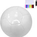 Soccer Ball Size 5 Pure Color DIY Kids Gift Painting Together with 8 Painting Pens and Air Pump