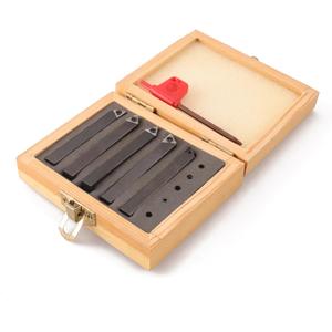 5PCS Indexable Carbide Turning Tools Set 5/16" AL/AR/BL/BR/E Style for Turning, Facing, Boring, Chamfering - Fits Most Mini Lathes and Bench Top Machines