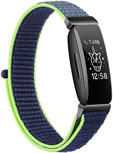 Nylon Ace 3 Bands Compatible with Fitbit Ace 3 Straps for Kids Boys Girls - Soft Skin-Friendly Breathable Ace 3 Bands for Kids Watch Band Wrist Strap Bracelet Accessories
