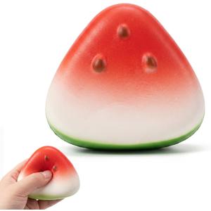 Cute Watermelon Squishy - Slow Rising Stress Relief Squeeze Toys, Sensory Fidget for Adults, Soft PU Foam, Novelty Gift for Party Favors (Watermelon)