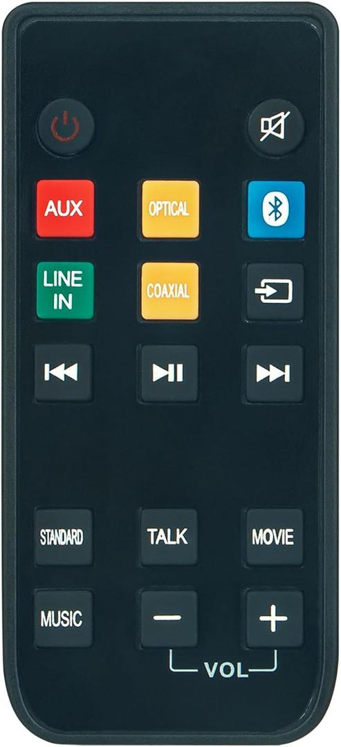 Replacement Remote Control Commander Compatible with Blackweb Soundbar BWA18SB001 37"- 2.1 Channel Sound Bar