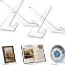 Americanflat Acrylic Easel Stand - 6" Tabletop Easel and Plate Stand - Set of 2 - Lightweight Display Holders for Photos, Cards, Frames, Books, Magazines, Albums - Home or Office Decor