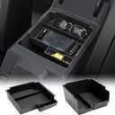 Mabett Double-Layer Console Organizer for Bronco 2025,2026 4-door, Armrest Storage Box with Non-Slip Mat for Bronco Accessories (Not for Manual Transmission Not for Bronco Sport)