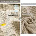 EMME Cotton Throw Blanket Large 50"x70" Gifts for Women 100% Muslin for Couch Breathable Gauze All Season Light Tan Soft and Lightweight Pre-Washed
