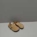 Toddler Boys Girls Clogs Suede Cork Genuine Leather Sandals with Adjustable Buckle,Toddler Mules Potato Shoe Indoor Outdoor Slip on Slide Slippers, Size 27