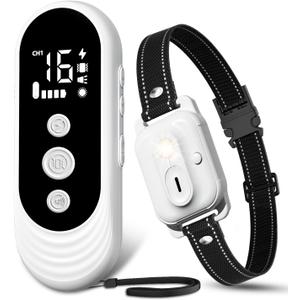 Dog Shock Collar, 3300ft Dog Training Collar with Remote, IPX7 Waterproof Rechargeable Sleek Modern Shock Collar for Small, Medium, Large Dogs with Beep, Vibration, Safety Shock, Light Mode, 8-120 lbs