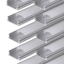 10-Pack 80-Inch Metal U-Channel Profiles with Covers