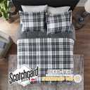 Madison Park Parkston Plaid Full Queen Comforter Set, 3 Piece Black/White