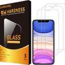 Qularlans 3 Pack Tempered Glass Screen Protector Compatible with iPhone 11/XR, 9H Hardness Shock Resistant Tempered Glass HD Ultra Clear