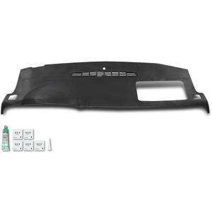 PIT66 TPE Dash Bezel Cover Fit Chevy Silverado GMC Sierra 2007-2014 | W/O Dash Speaker & AMP, Dashboard Protector Fit Avalanche/Tahoe Suburban/Yukon/Yukon XL 2007-2014, Instrument Panel, Black