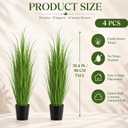 2 Pcs 3ft Artificial Tall Pampas Grass Plant in Pot for Indoor Outdoor