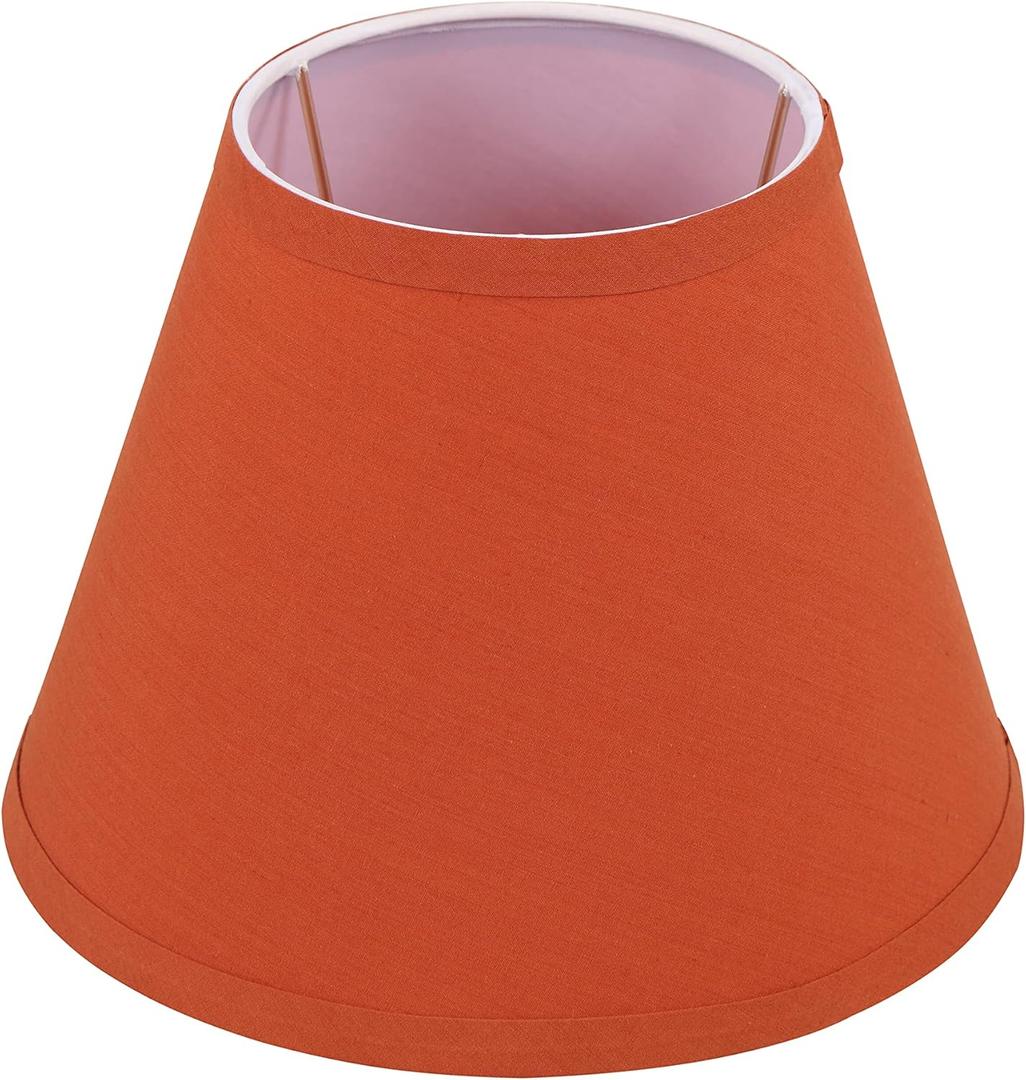 Aspen Creative 56002 Transitional Hardback Empire Shape UNO Construction Lamp Shade in Brick Red, 9" Wide (5" x 9" x 7")