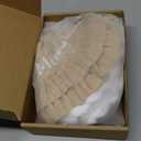 Civaner 3 Pcs 15 Inch Mini Burlap Christmas Tree Skirt Rustic Farmhouse Small Tree Skirt Linen Burlap Mat Printed with White Snowflake Christmas Decoration for Xmas Home Winter Holiday Decor