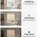 UNISHADES No Drill Cordless Bamboo Roman Shades, Light Filtering Woven Natural Bamboo Window Covering, Easy Install Roman Style Shade, for Window Size 31" W × 48" H - Alternate Natural