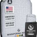 Whispering Winds Inflatable Seat Cushion - Comfortable Blow-up Foam Pad for Airplane, Travel, Stadium, Outdoors, Camping, Car & More XL