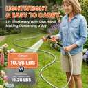 Cesun 100 ft Metal Garden Hose, Stainless Steel Heavy Duty Water Hose With 10 Function Nozzle, No Kink & Flexible, Lightweight and Durable, Rust Proof for Yard, RV, Pet Bath, Outdoor, 100 foot x 5/8"