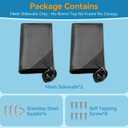 Detachable Clip in Bimini Top Mesh Sidewalls, Boat Sun Shade Universal Fit for 4 Bow Bimini Tops, with Straps Clips (Bimini Tops Not Included)