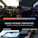 Windshield Sun Shade for Toyota Tacoma 2018-2023, Custom-fit Windshield Cover, Keep Vehicle Cool, Protect Dashboard, Foldable Car Window Shades Toyota Tacoma Accessories
