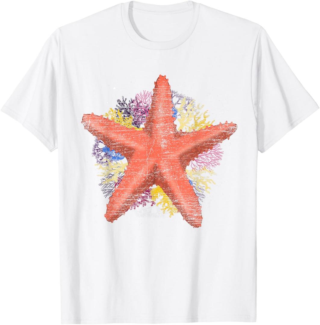 Ocean Animal Aquarist Starfish Lover Starfish T-Shirt (Small)