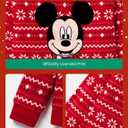 Disney family matching sweatshirt Stitch Mickey Spiderman print long sleeve winter Christmas mom dad kids loose fit red (8-9 Years)