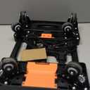 Folding Hand Truck 500lbs, Portable Heavy Duty Dolly Cart, 6 Wheels Collapsible Luggage Cart with 2 Elastic Ropes - Compact Trolley Cart for Easy Moving - Ideal Hand Cart for Travel and More (1.70, Black)