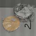 Spectrum Madison Fruit Bowl and Banana Hanger Hook for Fresh Food Vegetables Bread & Snacks, Farmhouse Kitchen Countertop Wooden Base Fruit Basket Produce Saver and Banana Holder, Black