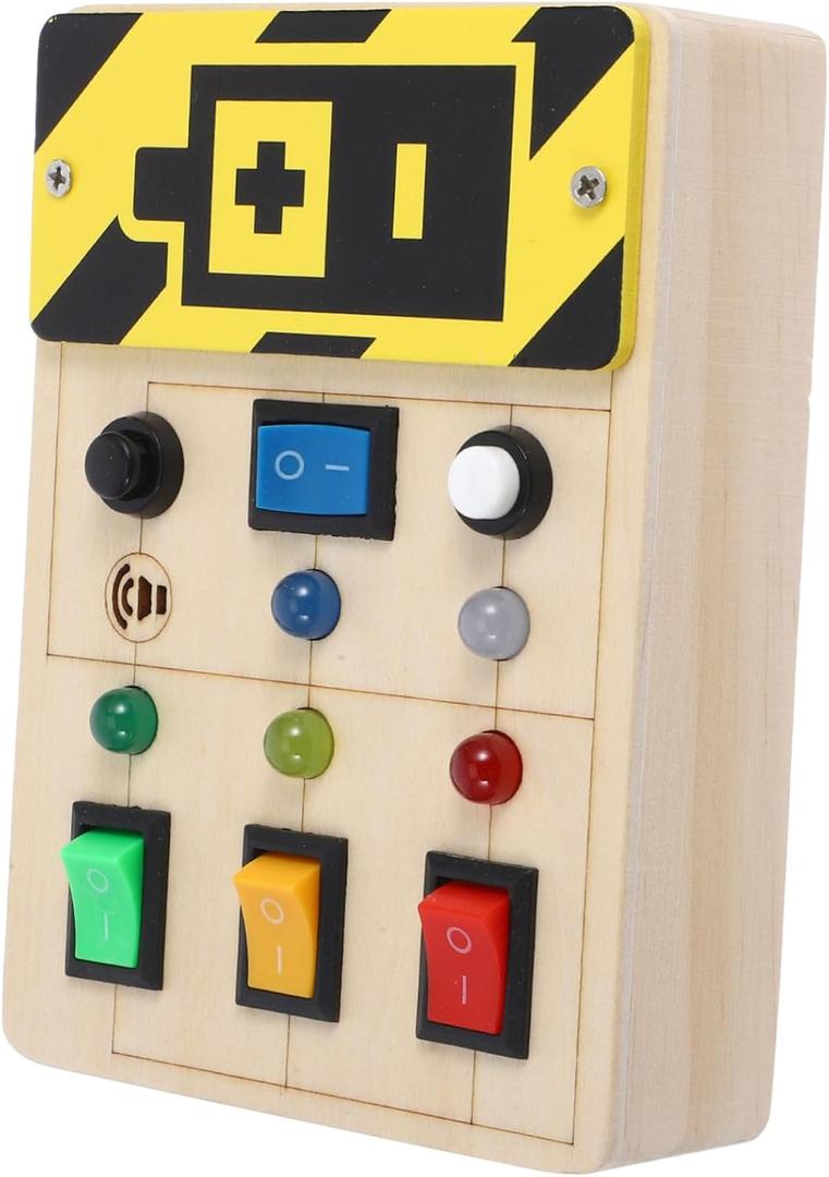 HANABASS Educational Busy Board Creative Light Up Interactive Plaything for Fine Motor Skills Development Compact Safe Early Learning Activity