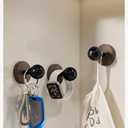 Adhesive Wooden Wall Hooks,4-Pack Farmhouse Decorative Natural Dark Walnut Wall Mounted Hooks for Towel,Keys,Hats,Coats,Robe, Bags& More - Durable & Stylish Home Decor for Entryway, Bathroom, Bedroom