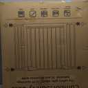 Cumbor 29.7-46" Baby Gate for Stairs, Mom's Choice Awards Winner-Auto Close Dog Gate for the House, Easy Install Pressure Mounted Pet Gates for Doorways, Easy Walk Thru Wide Safety Gate for Dog, Brown