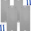 4 Pcs EVA Boat Fender 3 Layer EVA Foam Boat Bumpers Fenders with Ropes Flat Fender Prevent Vessel Scratches for Pontoon Boat Bass Boat and Jon Boat, 19.7"x 7.9"x 2.4"(Gray)