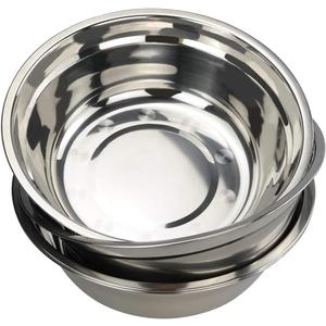4-Pack Large Stainless Steel Mixing Bowls/Metal Prep Bowls, 10-Inch