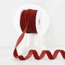 MEEDEE Rust Velvet Ribbon 5/8 Inch Single Face Nylon Velvet Ribbon 25 Yards Rust Red Velvet Ribbons for Christmas Tree, Ornaments, Gift Wrappig, Rustic Wreath, Invitations, Bouquet, Sewing Crafts