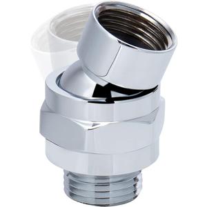 NearMoon Shower Head Swivel Ball Adapter - Solid Brass Shower Connector Ball Joint Adjustable Universal Shower Arm Extension Component (Chrome Finish)