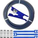 PTFE Tube Kit, 2.5mm ID4mm OD, 5M/16.4ft, Compatible with Bambu Lab AMS X1/P1P/A1, CREALITY K2 Plus/Hi, FLASHFORGE 5M, Prusa MMU3 (Gray PTFE Tube Kit)