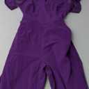 Oxgmoky Women's Jumpsuits Elegant Business V Neck Zipper Long Sleeve Sexy Strap Straight Long Pants Rompers With Pockets (Medium)