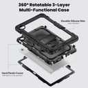 Gylint Case for Lenovo Tab 10.1 inch 2025 Tablet, Rugged Heavy Duty Shockproof Rotating Kickstand Protective Cover for Lenovo Tab 10.1 TB-311FU / Lenovo Tab K10 (2nd Gen) TB-311XU Black
