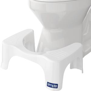 Squatty Potty Simple Curve Bathroom Toilet Stool 7" White
