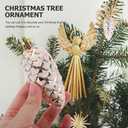 ABOOFAN 10pcs Pinecone Christmas Ornaments Large Glass Pine Cone Hanging Ornaments for Xmas Tree DIY Crafts Fall Thanksgiving Day Decoration