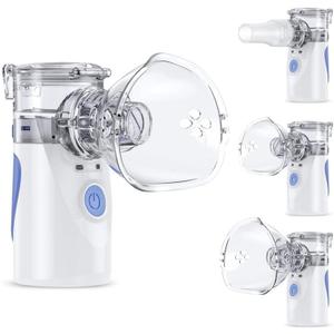 Portable Nebulizer, Efficient Handheld Mesh Nebulizer for Adults and Kids, Nebulizer Machine with Metered-Dose Inhaler Accessory