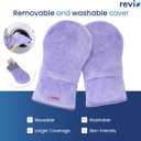 REVIX Microwavable Heating Mittens for Hand and Fingers, Heated Hands Mitts Warmers 1 Pair, Unscented Hand Muff (Orchid)