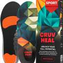 CRUVHEAL Sport Shock Absorbing Insoles - Basketball Athletic Shoe Cushioning Inserts Men Women - Ideal for Active Sports Running Training - Neutral Arch for Sneakers Shoes, M (M(Men 6-8//Women 7-9))
