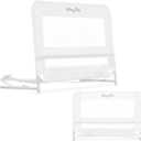 Dream On Me Lightweight Mesh Security Adjustable Bed Rail for Toddler, Breathable Mesh Fabric, Suitable for All Types Of Beds, Reinforced Anchor System Bed Guard Rail, White