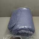 Litanika Sapphire Blue Super King Comforter Set - 3 Pieces Stripe Bed Set