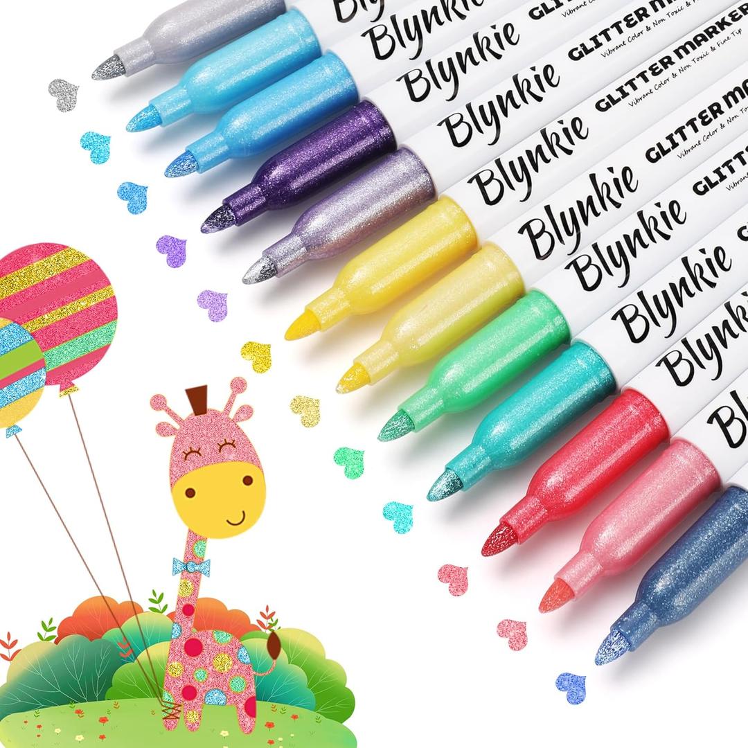 Glitter Art Markers, Sparkle Writing Pens 40 PCS 