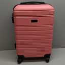 kensie 22" Peonies Hardside Carry-On Luggage with ID Tag, Flowering Ginger, 20-Inch