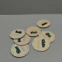 7 Pack Baby Monthly Milestone Cards Sign, Double Sided Baby Milestone Signs Wooden Marker Discs for 1-12 Months Baby Milestone Pictures Baby Shower Gifts (Clear)