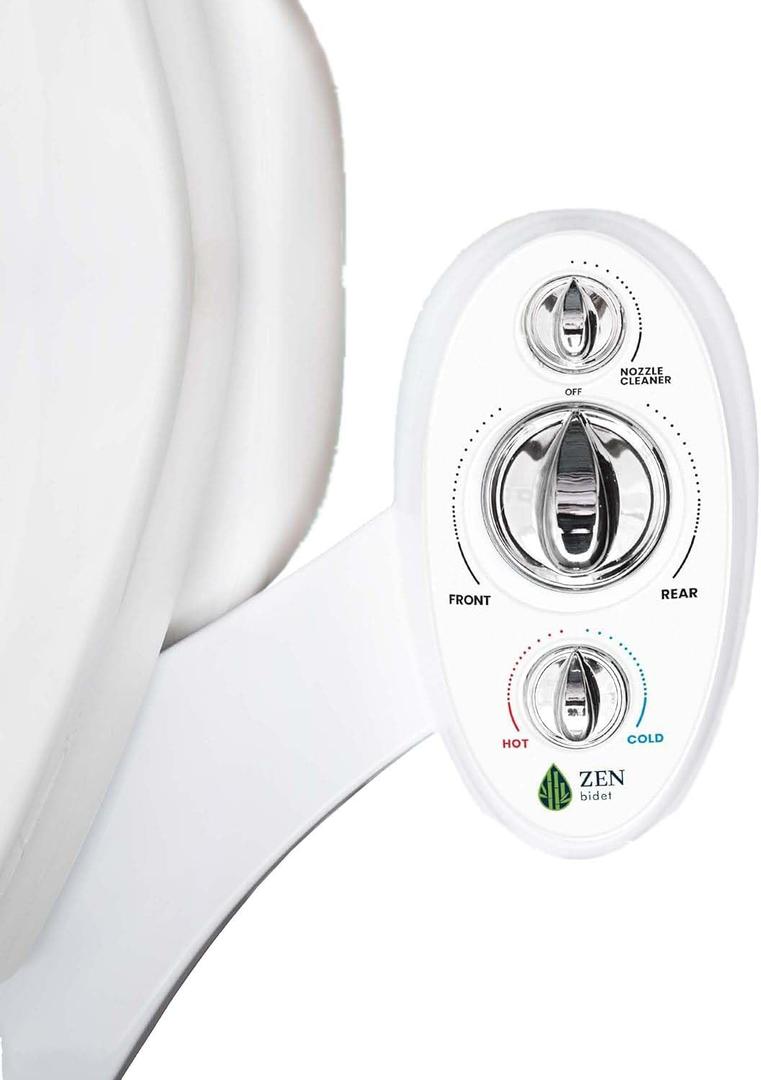 Warm Hot and Cold Bidet Attachment- Dual Nozzle Warm Water Bidet Attachment for Toilet with Self-Cleaning Nozzles and Ceramic Valves - Easy to Install Bidet with Picture Instructions