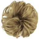 Hair Bun Extensions Messy Hair Scrunchies Hair Pieces for Women Synthetic Hair Donut Updo Ponytail (Golden Brown)