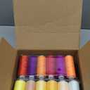 Eoehro 72pcs Sewing Thread Kit, 36 Colors, 400 Yards per Spool Polyester Thread, Prewound Bobbins, Sewing Machine Threads