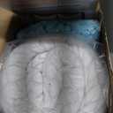 Side Sleeper Pillow for Adults, King Size Cooling Pillow for Neck and Shoulder Pain Relief, Adjustable Firm Soft Shredded Memory Foam Pillows for Side Back Stomach Sleepers, Bed Pillows for Sleeping (King (1 Count), Crescent White(cooling))